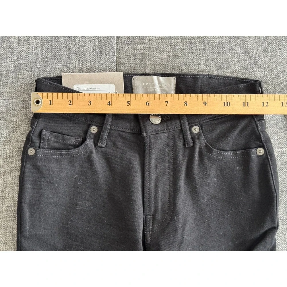 Everlane The Mid-Rise Skinny Stretch Jeans Black Organic Cotton‎ 23 Regular NEW